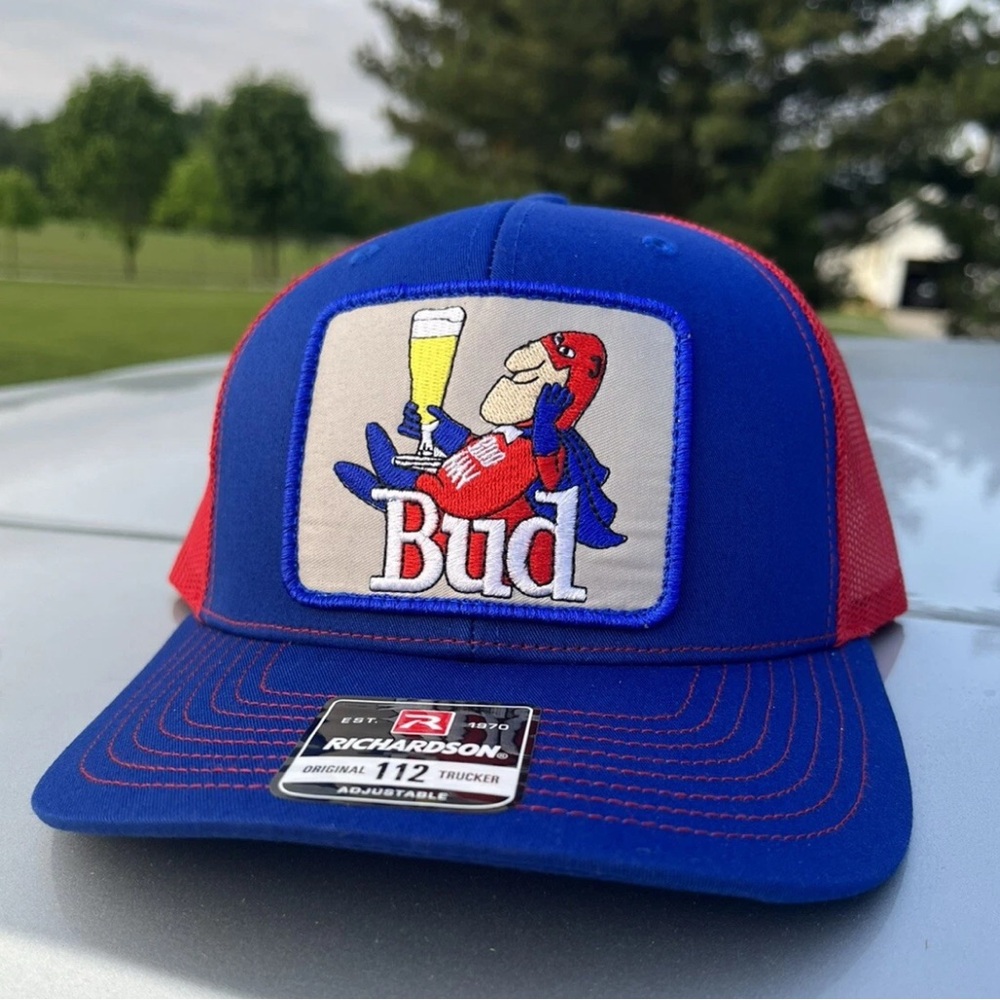 Bud Man Beer Richardson 112 Snapback Trucker Hat